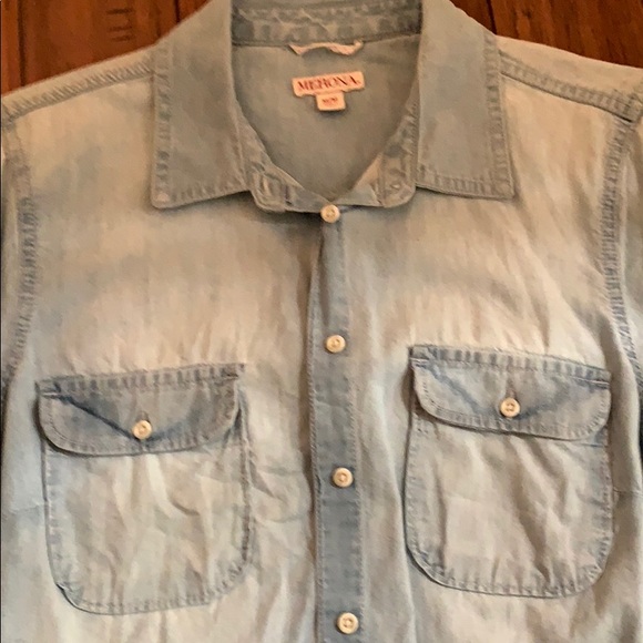 Jean button down blouse - Picture 2 of 3